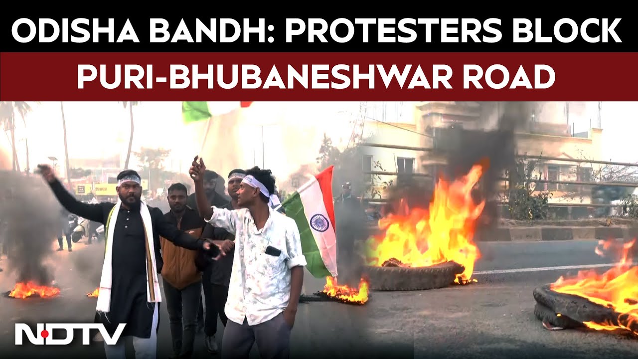 Odisha Bandh: Protesters Block Puri-Bhubaneswar Road Over Paddy Procurement Lapses
