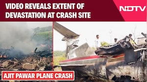 Ajit Pawar News: Devastating Footage Shows Charred Wreckage, Smoke After Crash