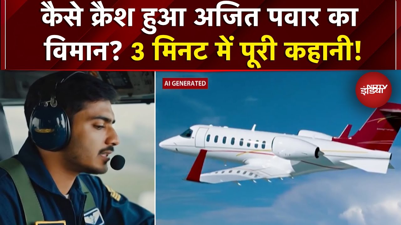 Ajit Pawar Plane Crash News: कैसे क्रैश हुआ अजित पवार का विमान? 3 मिनट में पूरी कहानी! | NDTV India