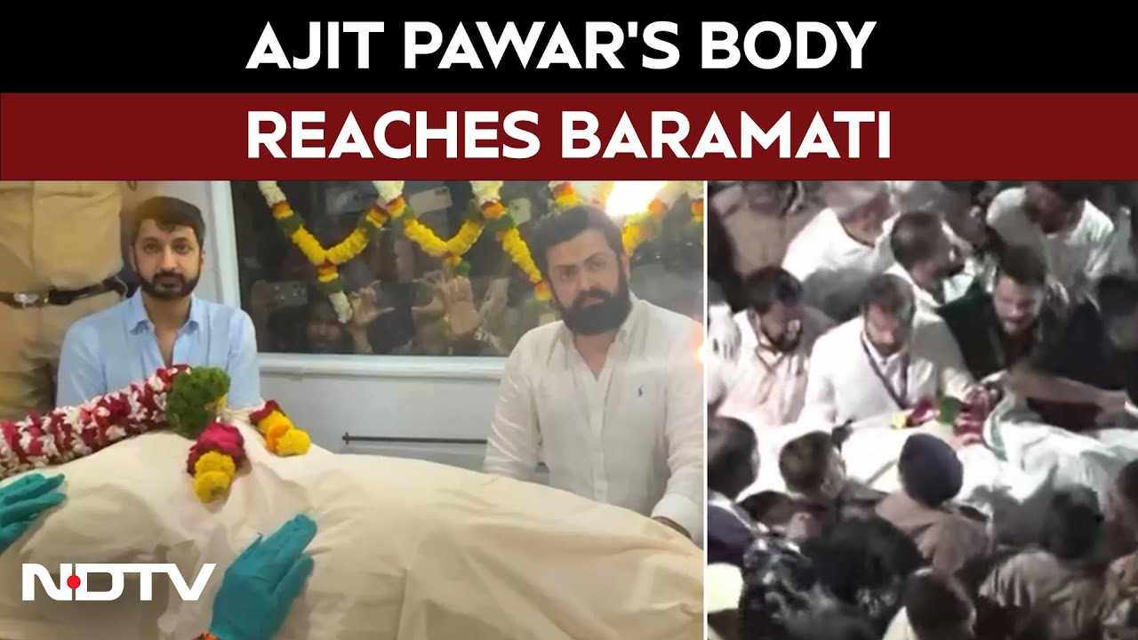 Ajit Pawar Death News | Ajit Pawar’s Body Reaches Baramati, Thousands Gather to Pay Final Respects