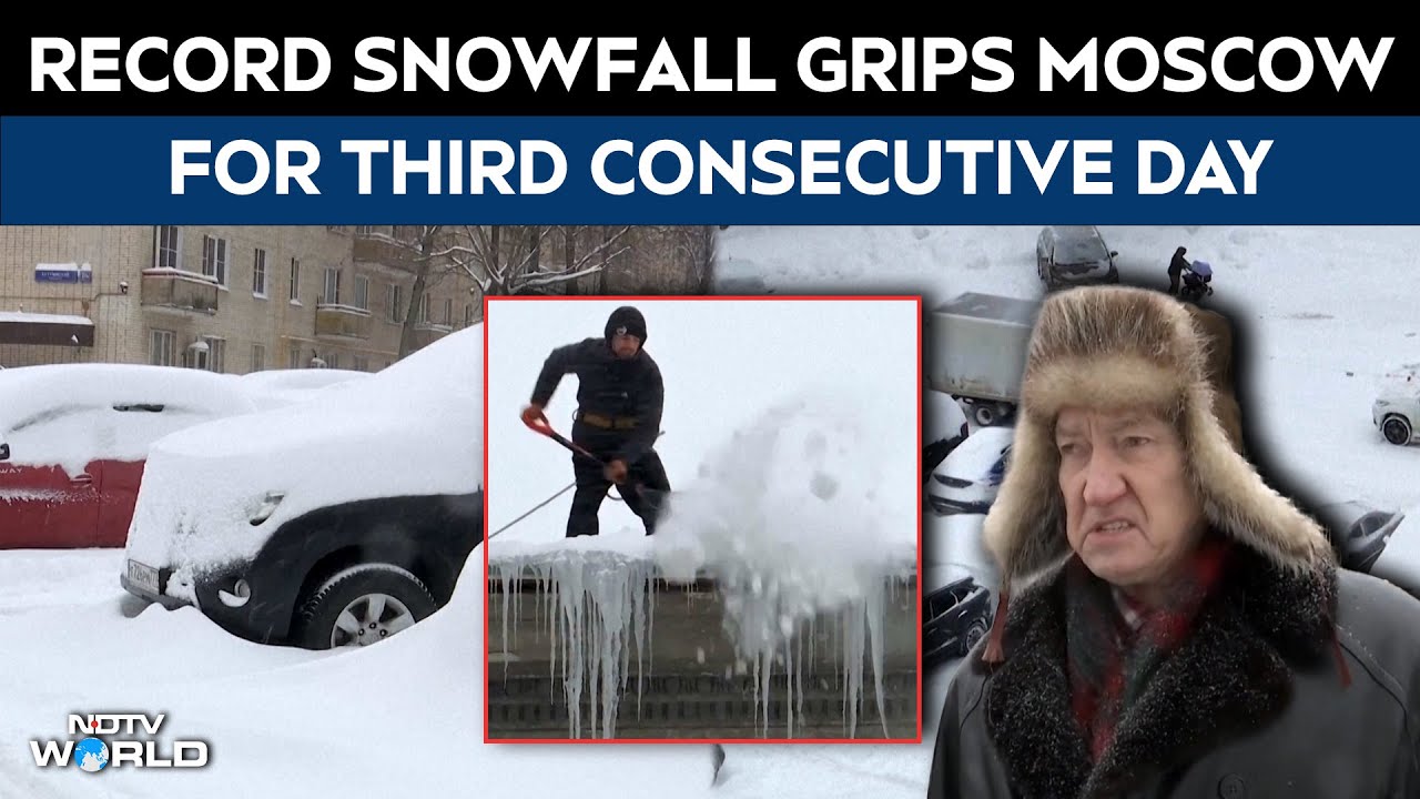 Record Snowfall Grips Moscow For Third Consecutive Day