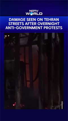 Iran Protest Videos | Damage Reported On Tehran Streets After Overnight Anti-Government Protests