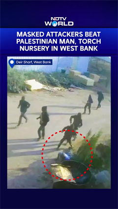 Video: Israel Hamas War | Masked Attackers Beat Palestinian Man, Torch Nursery in Occupied West Bank