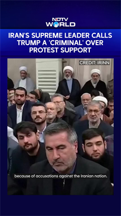 Iran's Supreme Leader Khamenei Calls Trump A 'Criminal' Over Protest Support