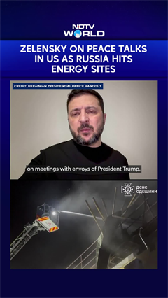 Volodymyr Zelensky On US Peace Talks As Russia Hits Energy Sites