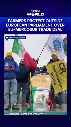 Farmers Protest Outside European Parliament Against EU&ndash;Mercosur Trade Deal