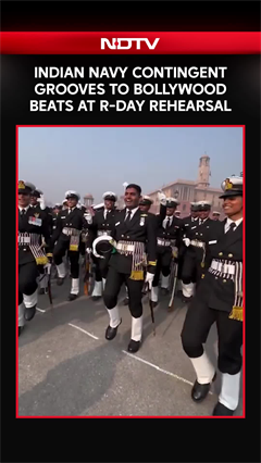 Indian Navy Contingent Grooves To Bollywood Beats At Republic Day Rehearsal