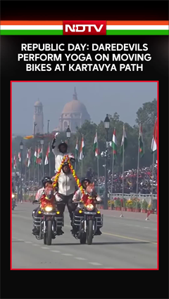 77th Republic Day: Daredevils Perform Breathtaking Yoga On Moving Bikes At Kartavya Path