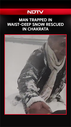 Man Trapped In Waist-Deep Snow Rescued In Chakrata