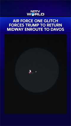 Trump Returns To US Base As Air Force One Faces Technical Glitch Enroute To Davos For WEF 2026