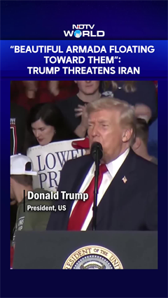 "Beautiful Armada Floating Toward Them": Trump's Fresh Threat To Iran
