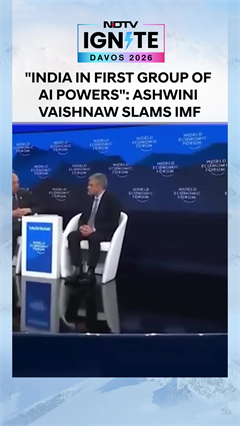 "India In First Group Of AI Powers": Ashwini Vaishnaw Counters IMF Chief At Davos