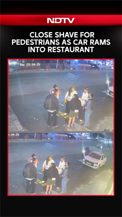 Video: On Camera, Drunk Driver Jumps Divider, Crashes Car Into Bengaluru Restaurant