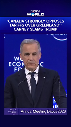 "Canada Strongly Opposes Tariffs Over Greenland" | PM Carney Hits Out At Trump