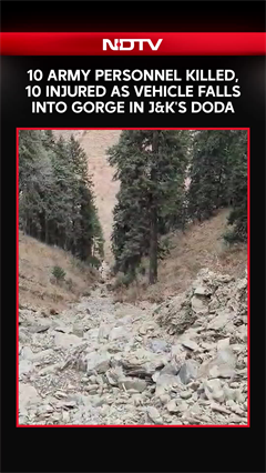 Doda Accident Today | 10 Army Personnel Killed, 10 Injured As Vehicle Falls Into Gorge In J&K