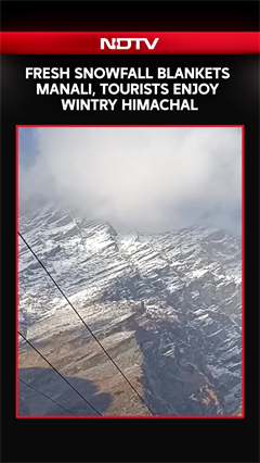 Himachal Pradesh | Fresh Snowfall Blankets Manali, Tourists Enjoy Wintry Himachal