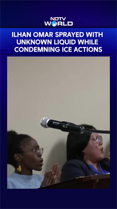Video: Ilhan Omar Sprayed With Unknown Liquid While Condemning ICE Actions