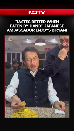 Japanese Ambassador Enjoys Biryani In Delhi, Says "Tastes Even Better When Eaten By Hand"