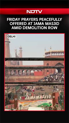 Friday Namaz Held Peacefully At Delhi's Jama Masjid Amid Demolition Row Near Turkaman Gate
