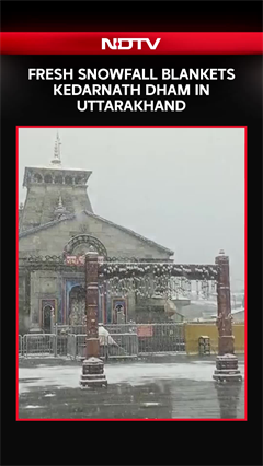 Fresh Snowfall Blankets Kedarnath Dham In Uttarakhand