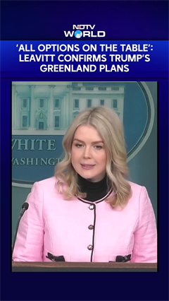 White House Confirms Trump's Greenland Takeover Bid, Leavitt Says "All Options On The Table"