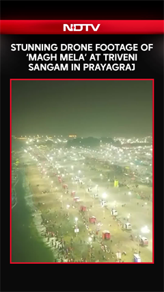 Drone Footage Of The Ongoing Magh Mela At The Triveni Sangam
