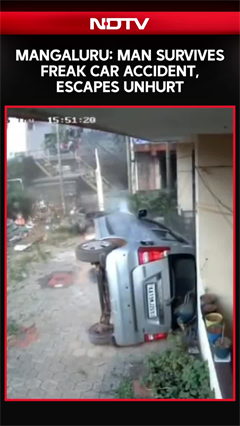 Mangaluru: Man Survives Freak Car Accident, Escapes Unhurt