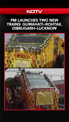 PM Modi Flags Off Guwahati-Rohtak & Dibrugarh-Lucknow Amrit Bharat Trains