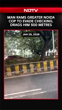 Video: Noida: Man Rams Greater Noida Cop To Evade Checking, Drags Him 500 Metres
