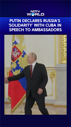 Putin On Cuba | Putin Declares Russia's 'Solidarity' With Cuba During Speech To Ambassadors