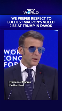 &lsquo;We Prefer Respect to Bullies&rsquo;: Macron&rsquo;s Targets Trump In Davos Amid Tariffs Threat