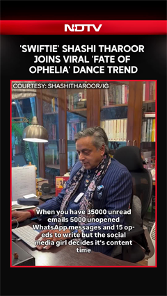 'Swiftie' Shashi Tharoor Joins Viral 'Fate of Ophelia' Dance Trend