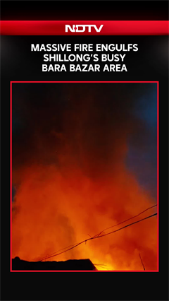Massive Fire Engulfs Shillong&rsquo;s Busy Bara Bazar Area