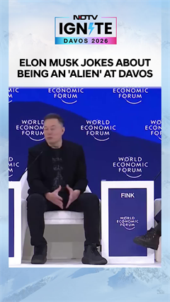 Elon Musk Jokes About Being An 'Alien' During His Davos Debut