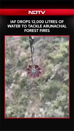 Video: Indian Air Force Drops 12,000 Litres of Water To Tackle Forest Fires In Arunachal's Lohit Valley