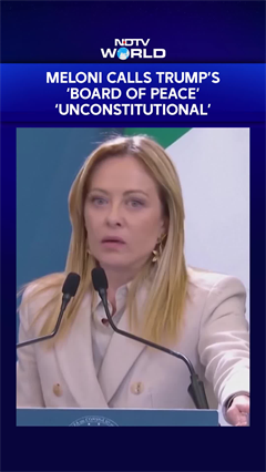 Italy PM Meloni Flags &lsquo;Problems&rsquo; In Trump&rsquo;s &lsquo;Board Of Peace&rsquo;, Calls It &lsquo;Unconstitutional&rsquo;