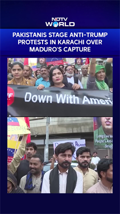 Pakistanis Stage Anti-Trump Protests In Karachi Over Maduro's Capture