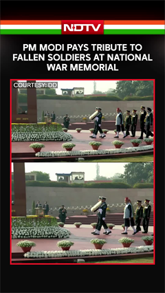 PM Narendra Modi Signs Ceremonial Book At National War Memorial
