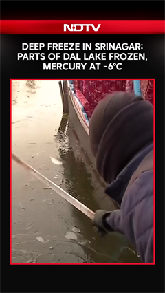 Video: Srinagar News | Deep Freeze In Srinagar: Parts Of Dal Lake Frozen, Mercury At -6°C