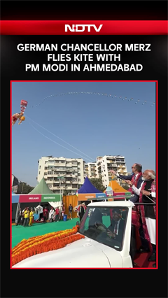 PM Modi News | PM Modi, German Chancellor Merz Fly Kite At Sabarmati Riverfront