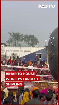 World's Largest Shivling Arrives In Bihar, Set For Installation At Virat Ramayan Mandir