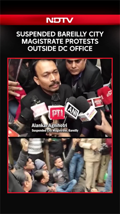 Video: Former City Magistrate Alankar Agnihotri Sits On Protest Outside DC Office In Bareilly