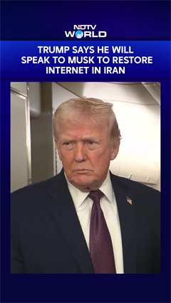"He's Very Good At That": Trump Plans To Speak To Musk To Restore Internet In Iran