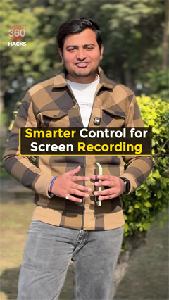 Smart control for screen recording