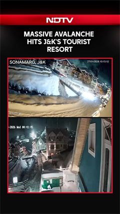 Video: On Camera: Sonamarg Avalanche Engulfs Buildings, No Casualties Reported