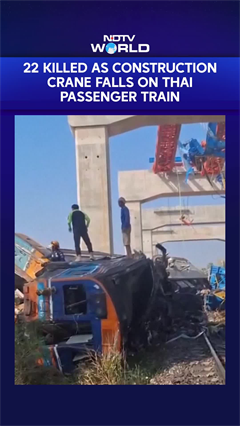 22 Killed As Construction Crane Falls On Passenger Train In Thailand
