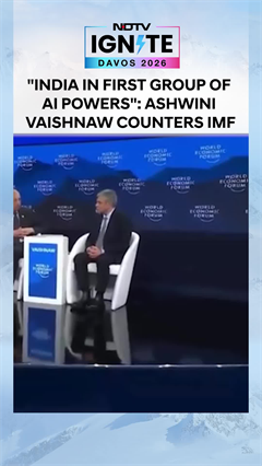 "India In First Group Of AI Powers": Ashwini Vaishnaw Counters IMF Chief At WEF