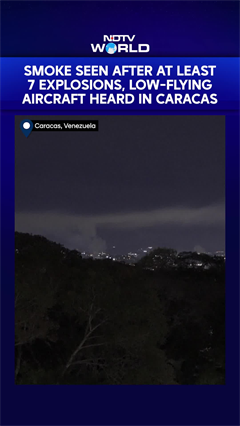 Smoke Seen After At Least 7 Explosions And Low-Flying Aircraft Heard In Venezuela's Caracas