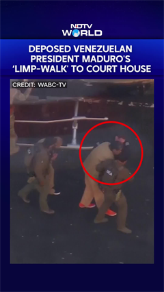 Deposed Venezuelan President Maduro's 'Limp-Walk' To Court House