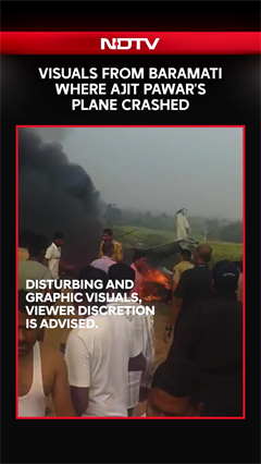 Video: Ajit Pawar Crash: Visuals From Baramati Where Ajit Pawar's Plane Crashed